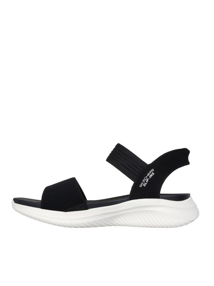 SANDALIAS DE MUJER Skechers 119804 Black Slip-Ins Low Wedge