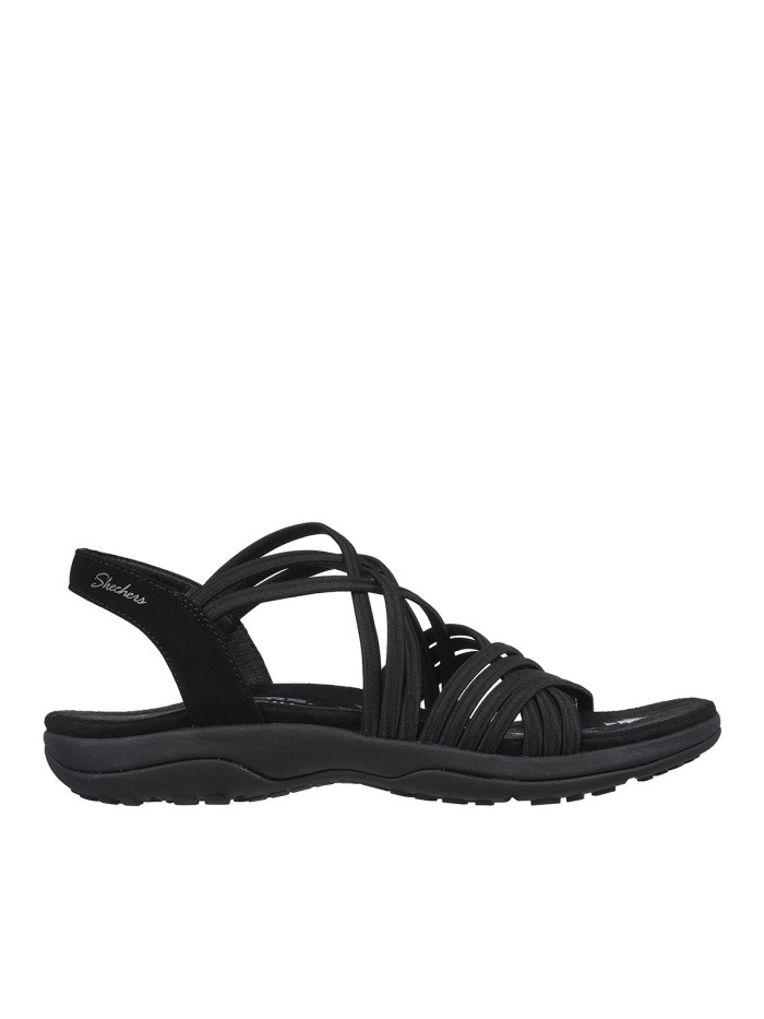 SANDALIA ELÁSTICA Skechers Reggae Slim - Sunnyside 163185 NEGRO