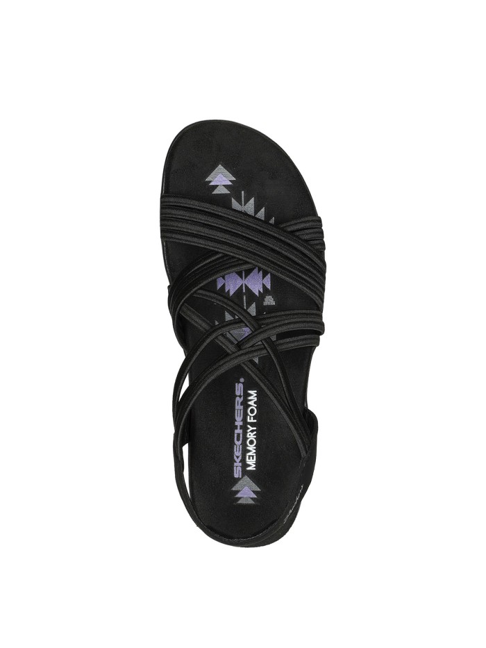 SANDALIA ELÁSTICA Skechers Reggae Slim - Sunnyside 163185 NEGRO
