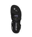 SANDALIA ELÁSTICA Skechers Reggae Slim - Sunnyside 163185 NEGRO