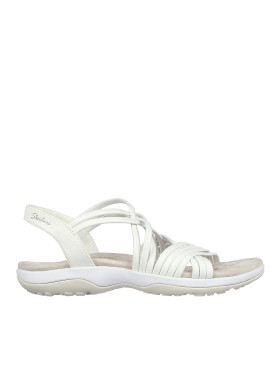 SANDALIA ELÁSTICA Skechers Reggae Slim - Sunnyside 163185 BLANCO