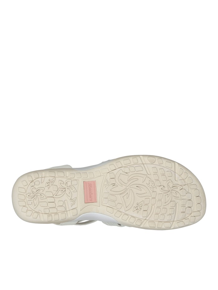 SANDALIA ELÁSTICA Skechers Reggae Slim - Sunnyside 163185 BLANCO