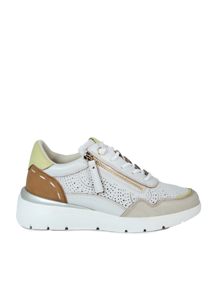 ZAPATILLAS CASUAL DE PIEL CARMELA 16227401 HIELO