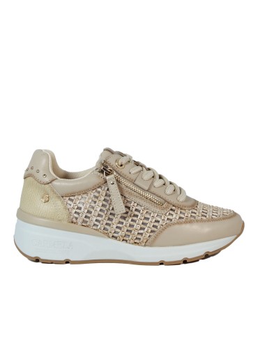 ZAPATILLAS CALADAS DE PIEL CARMELA 16232602 BEIGE