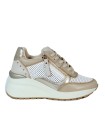 ZAPATILLAS DE CUÑA EN PIEL CARMELA 16226602 BEIGE