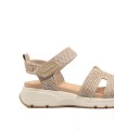 SANDALIAS DE MUJER CONFORTABLES DE RAFIA CARMELA 162362 BEIGE