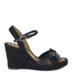 ALPARGATAS DE YUTE CON CUÑA CASTELLER 874 NEGRO