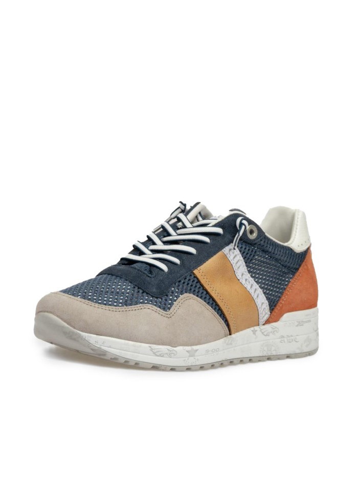 ZAPATILLAS CETTI DE HOMBRE EN PIEL Y TEXTIL C1370 MARINO