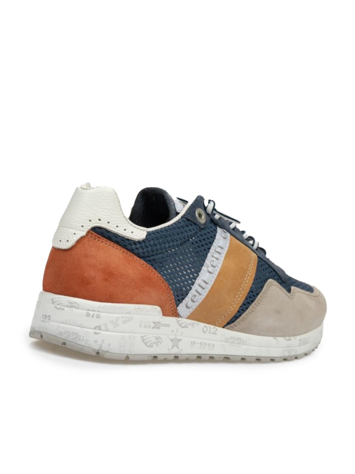 ZAPATILLAS CETTI DE HOMBRE EN PIEL Y TEXTIL C1370 MARINO