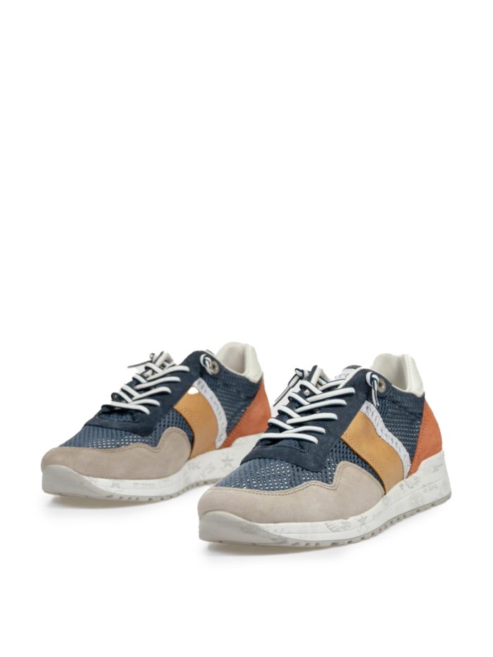 ZAPATILLAS CETTI DE HOMBRE EN PIEL Y TEXTIL C1370 MARINO