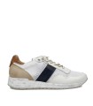 ZAPATILLAS CASUAL DE HOMBRE EN PIEL Y TEJIDO BLANCO CETTI C-1370