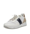ZAPATILLAS CASUAL DE HOMBRE EN PIEL Y TEJIDO BLANCO CETTI C-1370