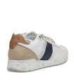 ZAPATILLAS CASUAL DE HOMBRE EN PIEL Y TEJIDO BLANCO CETTI C-1370