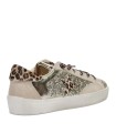 ZAPATILLAS GLITTER CON ANIMAL PRINT DE MUJER CETTI C-1342 CHAMPAN
