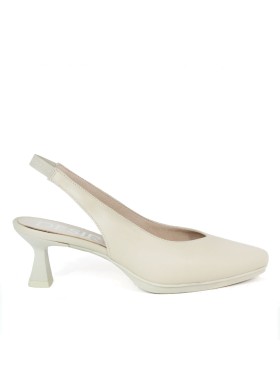 ZAPATO DE TACÓN DESTALONADO DESIREE MAIA 1 CREMA