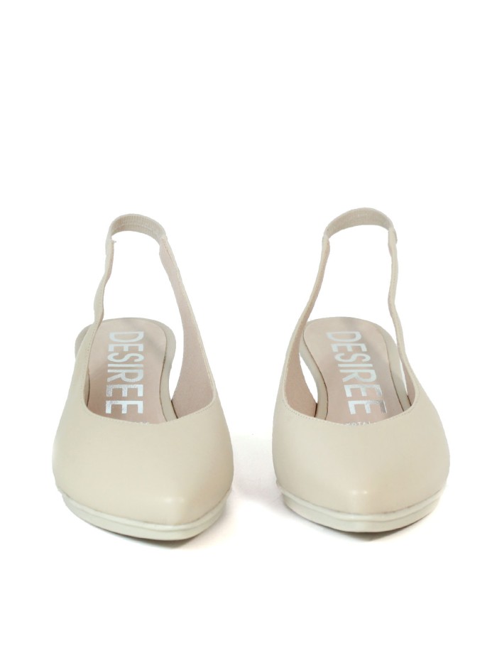 ZAPATO DE TACÓN DESTALONADO DESIREE MAIA 1 CREMA
