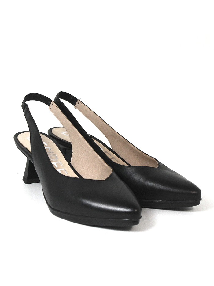 ZAPATO DE TACÓN DESTALONADO DESIREE MAIA 1 NEGRO