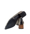 ZAPATOS DE TACÓN EN RAFIA TRENZADA DESIREE PRAGA 1 MULTICOLOR PARDO