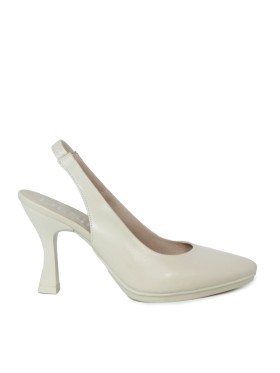 ZAPATO DE TACÓN DESTALONADO EN PIEL DESIREE SAMI 1 BEIGE