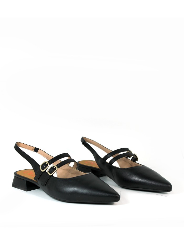 ZAPATOS DE PIEL DESTALONADOS NEGROS DESIREE DALI 7