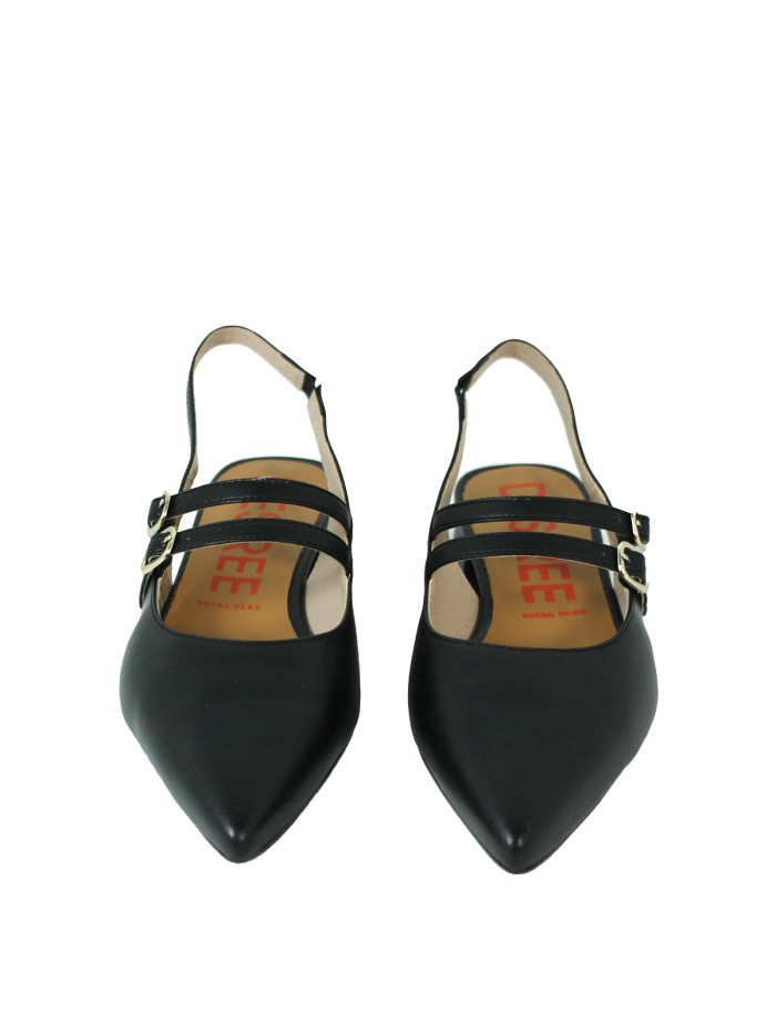 ZAPATOS DE PIEL DESTALONADOS NEGROS DESIREE DALI 7