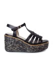 SANDALIAS DE CUÑA DE YUTE NEGRAS EVA PARIS 28947 NEGEO