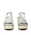 SANDALIASDE PIEL CON CUÑA DE YUTE BEIGE EVA PARIS 28947