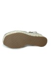 SANDALIASDE PIEL CON CUÑA DE YUTE BEIGE EVA PARIS 28947