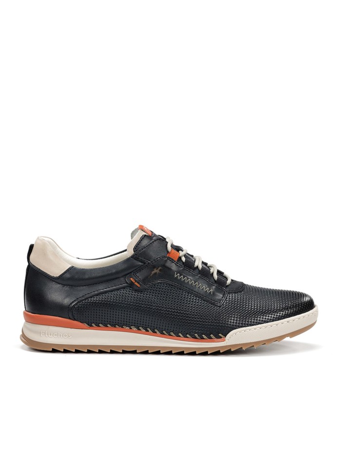 ZAPATOS DEPORTIVOS DE PIEL MARINO FLUCHOS F2178