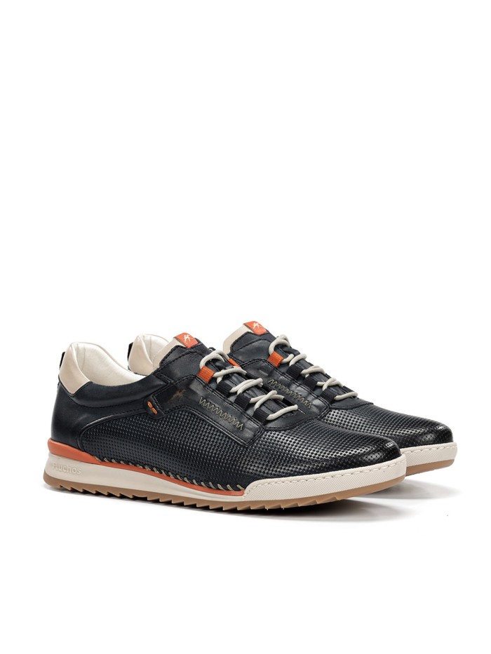 ZAPATOS DEPORTIVOS DE PIEL MARINO FLUCHOS F2178