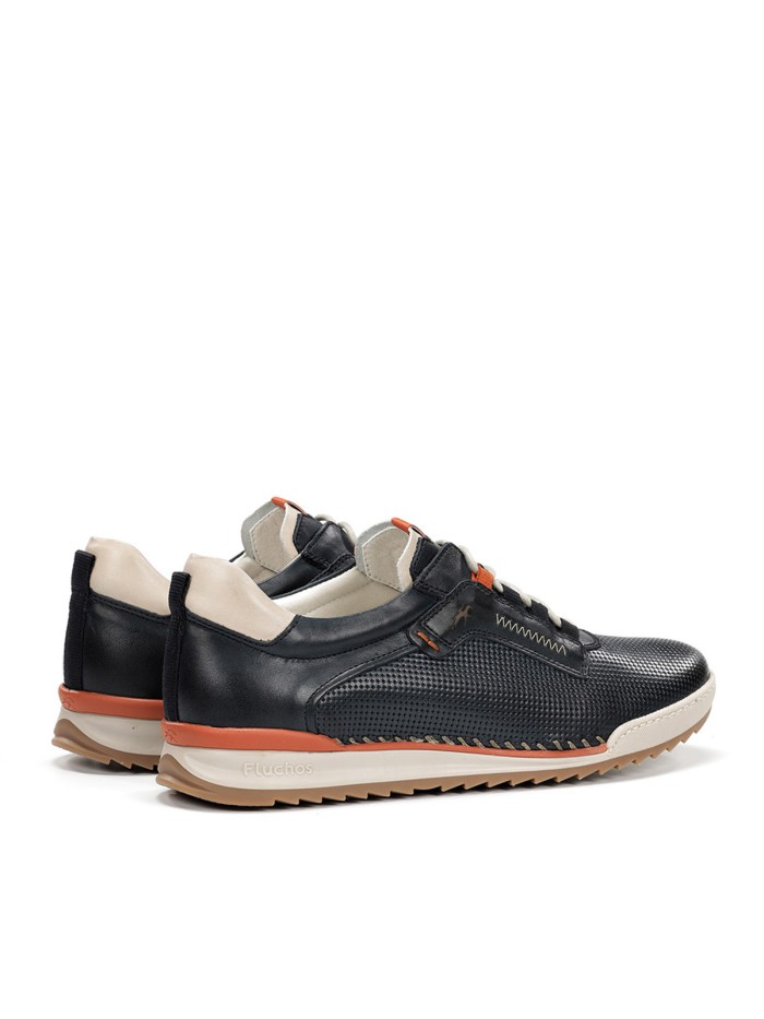 ZAPATOS DEPORTIVOS DE PIEL MARINO FLUCHOS F2178