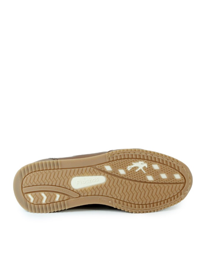 ZAPÀTILLAS DE PIEL MARRÓN  FLUCHOS HABANA F2187