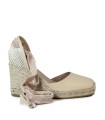 ALPARGATA DE PIEL CON CUÑA DE YUTE GAIMO GEMI 7 ROSA