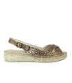 ALPARGATA CON CUÑA DE YUTE GAIMO CUCO BRONCE