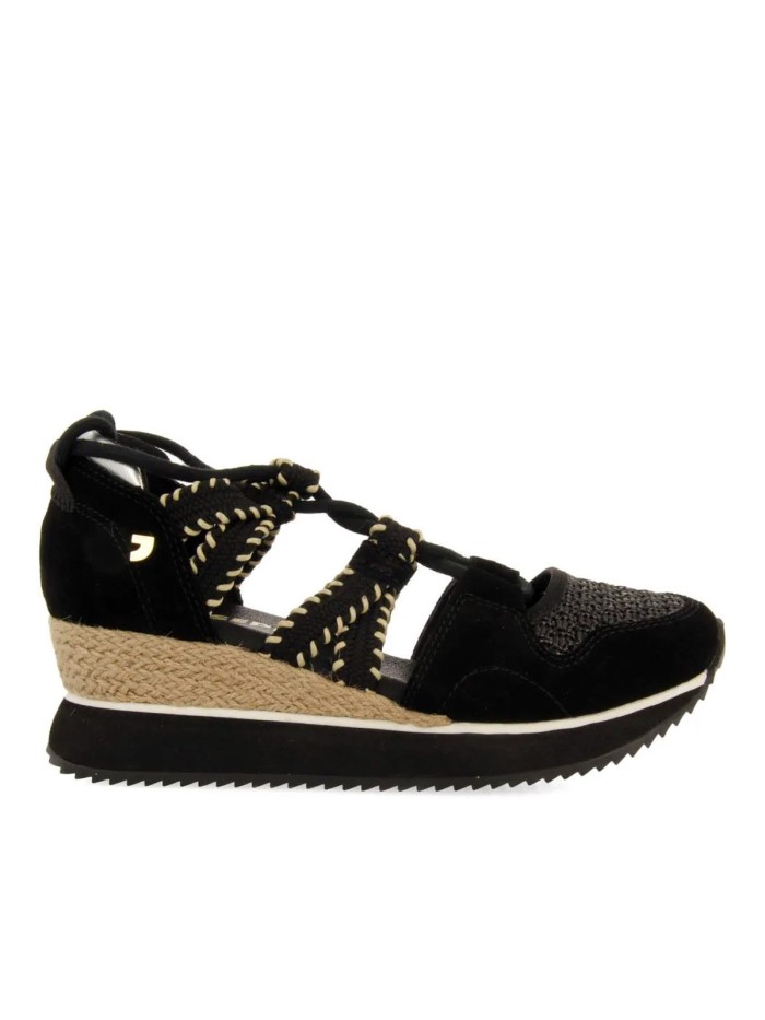 SNEAKER ABIERTA CON CUÑA PARA MUJER GIOSEPPO GRISWOLD NEGRO