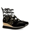 SNEAKER ABIERTA CON CUÑA PARA MUJER GIOSEPPO GRISWOLD NEGRO