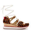 SNEAKER ABIERTA CON CUÑA PARA MUJER GIOSEPPO KEWASKUM LEOPARDO