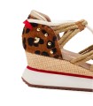 SNEAKER ABIERTA CON CUÑA PARA MUJER GIOSEPPO KEWASKUM LEOPARDO