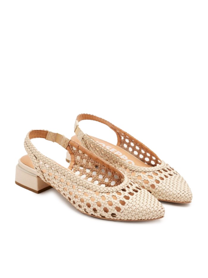 BAILARINAS DESTALONADAS Y PUNTA AFILADA GIOSEPPO PISKOVE BEIGE