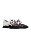 ZAPATO DE TACÓN BAJO BICOLOR HISPANITAS DALI HV253858 BLANCO-NEGRO