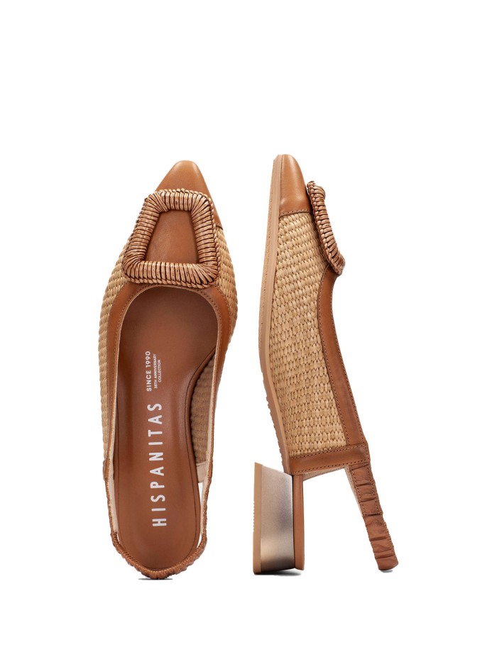 ZAPATO DESTALONADO CON PUNTA AFILADA CUERO HISPANITAS DALI RHV254046