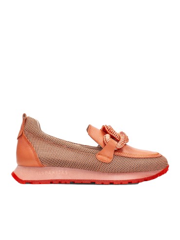 MOCASÍN DE MUJER EN PIEL HISPANITAS KANSAD HV254065 CORAL