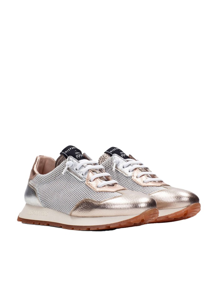 ZAPATILLAS DE REJILLA METALIZADAS HISPANITAS KANSAS HV253869 ORO