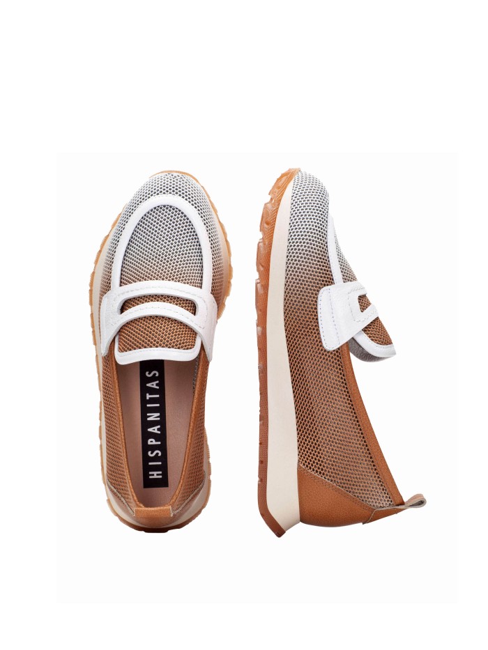 MOCASÍN DE PIEL CON ANTIFAZ PARA MUJER HISPANITAS KANSAS HV254043 CUERO