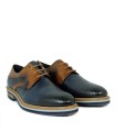 BLUCHER COMBINADO EN PIEL PARA HOMBRE KEET HONEST 0352 MARINO-COÑAK