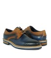 BLUCHER COMBINADO EN PIEL PARA HOMBRE KEET HONEST 0352 MARINO-COÑAK
