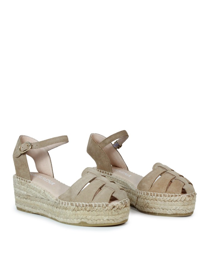 ALPARGATAS DE CUÑA EN YUTE NATURAL MACARENA JAVA 43 BEIGE