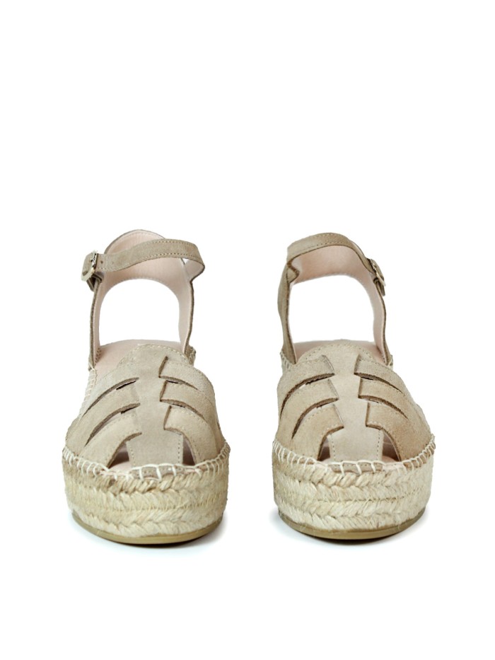 ALPARGATAS DE CUÑA EN YUTE NATURAL MACARENA JAVA 43 BEIGE