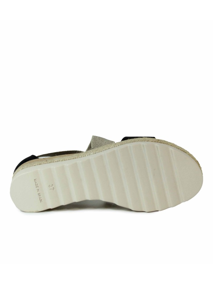 SANDALIA MINIMALISTA DE CUÑA, MÁXIMA COMODIDAD 8620 MISWEAR NEGRO