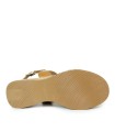 SANDALIAS DE PIEL CON CUÑA PAULA URBAN PICASO SUNSET 33-710 CAMEL